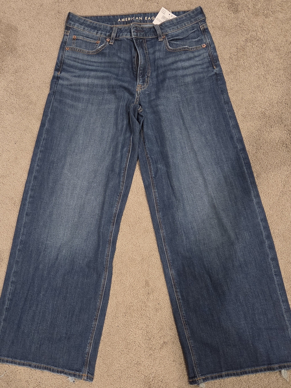 American Eagle Outfitters Wide Leg Jeans - Blue